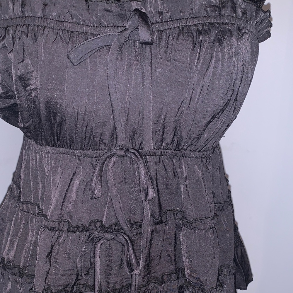 NEW- FUN & Elegant Black Ruffled Camisole Top All In One! - Picture 6 of 13